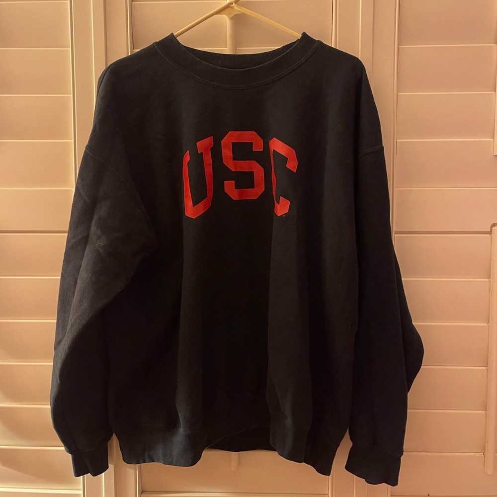 Authentic USC Oversized Sweater - black & red